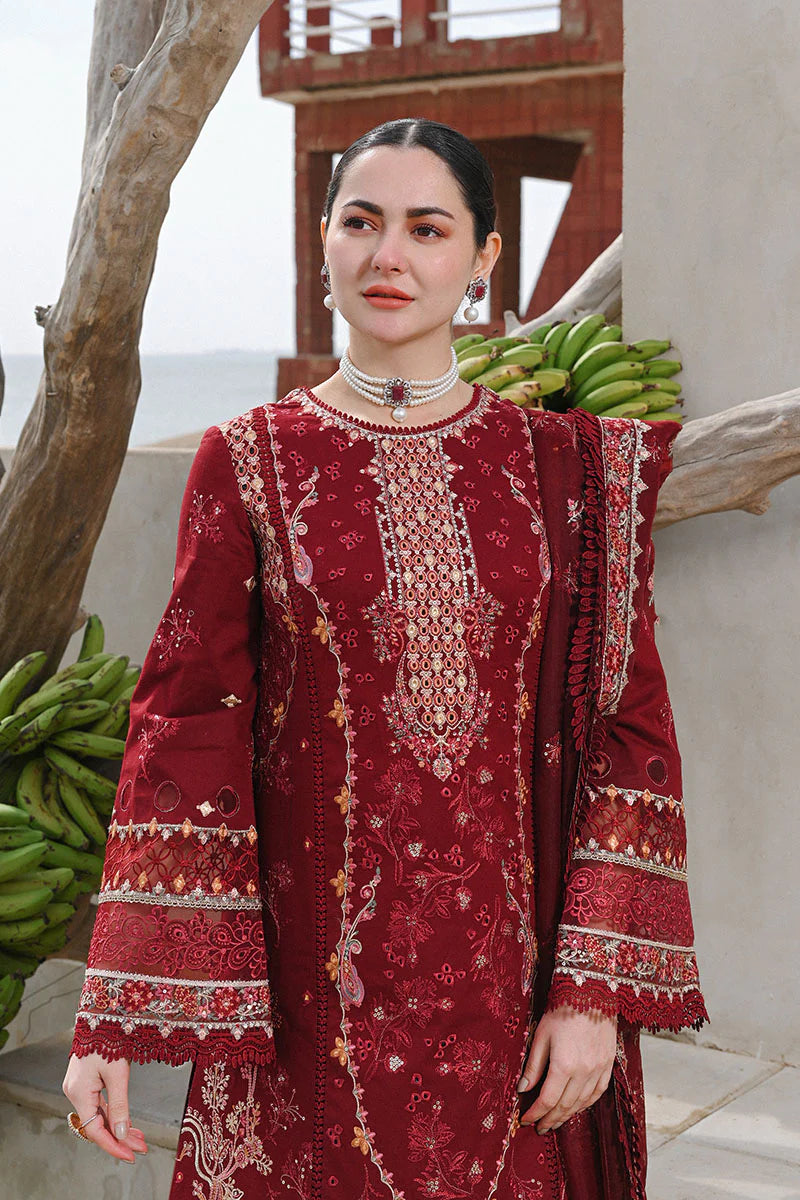 Qalamkar Red Luxury Lawn Collection Replica