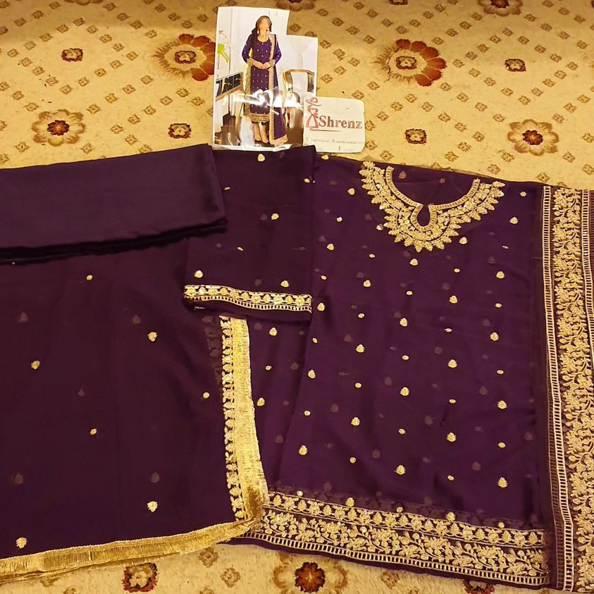 Asim Jofa Noorie Maahru Purple Formal Collection Replica