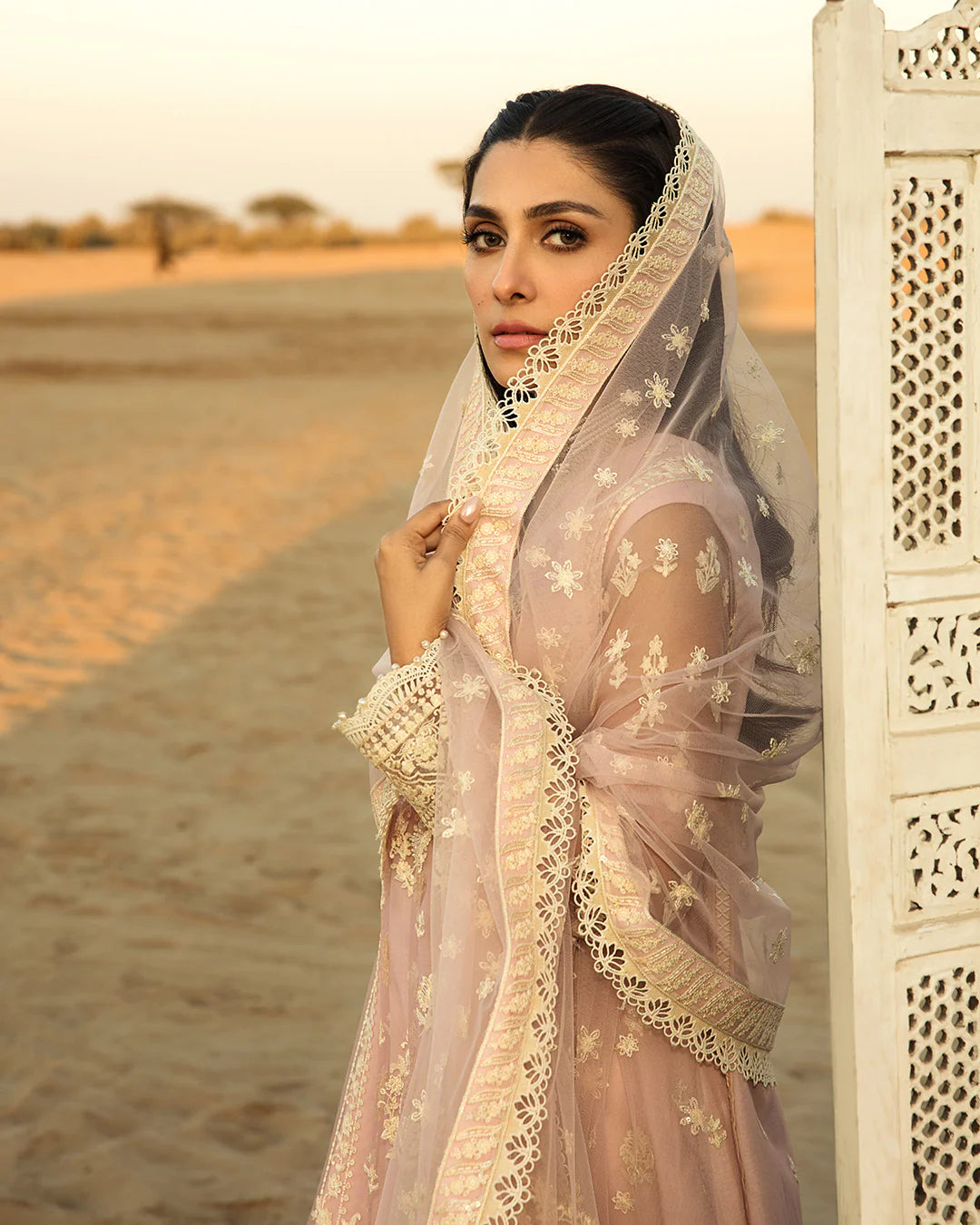 Faiza Saqlain Pink Luxury Lawn Collection Replica