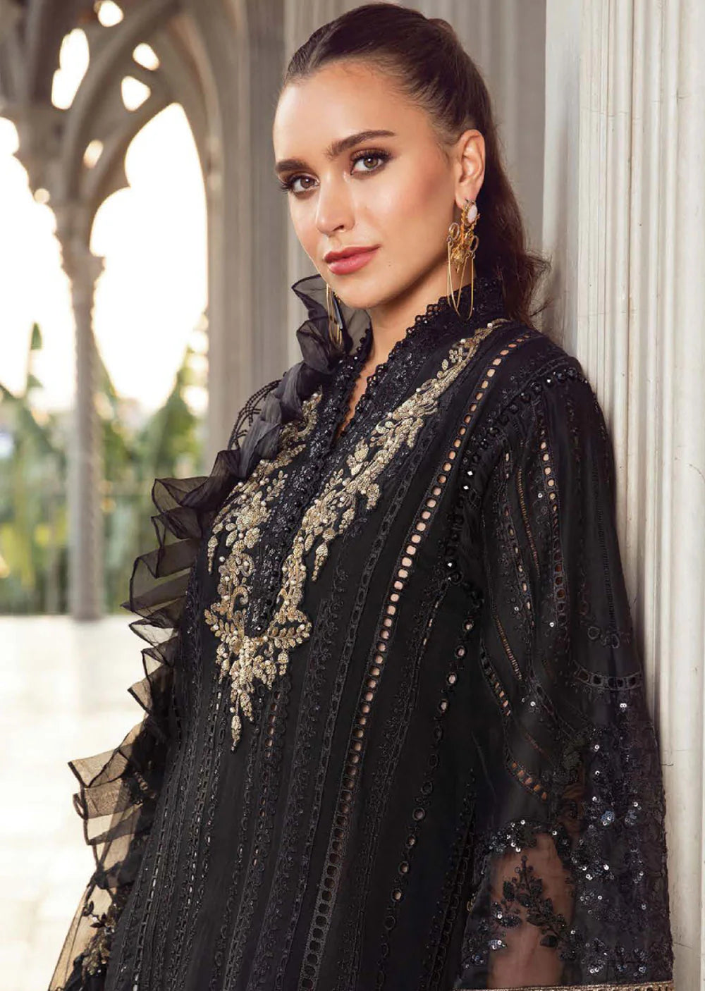 Maria B Black Luxury Lawn Collection Replica