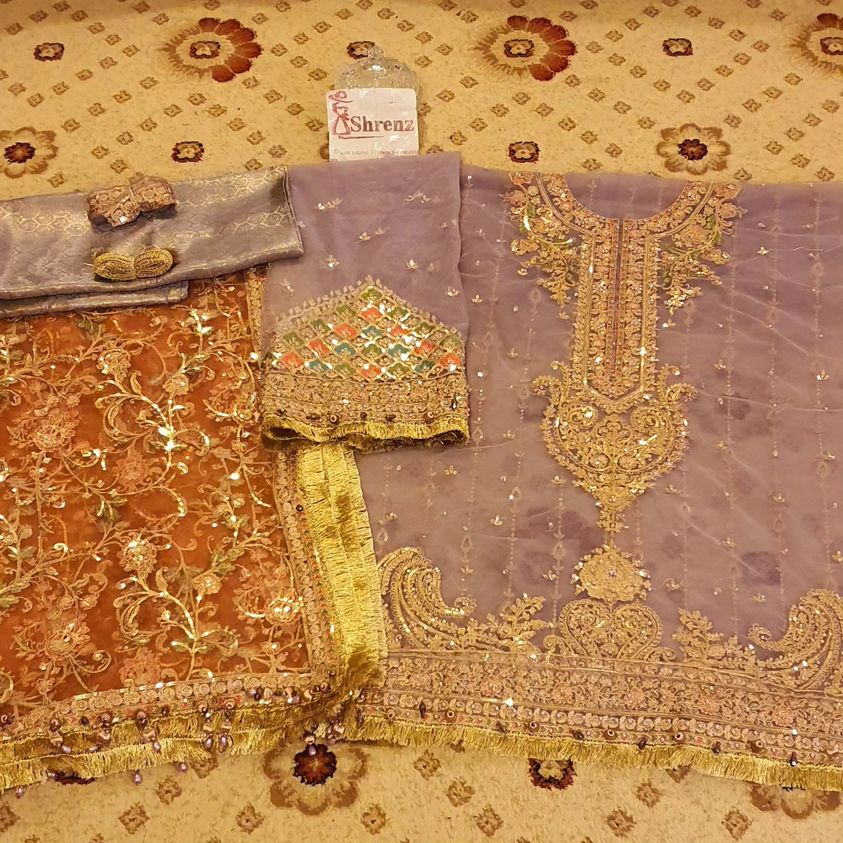 Maria B Purple Gharara Exclusive Master Replica