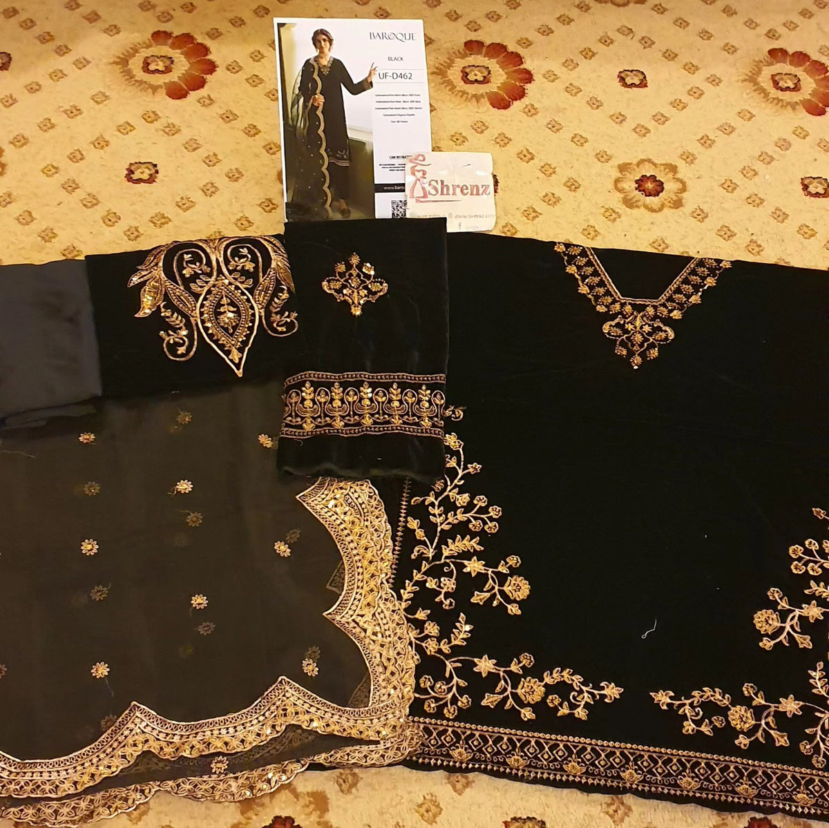 Baroque Black Formal Collection Velvet Replica