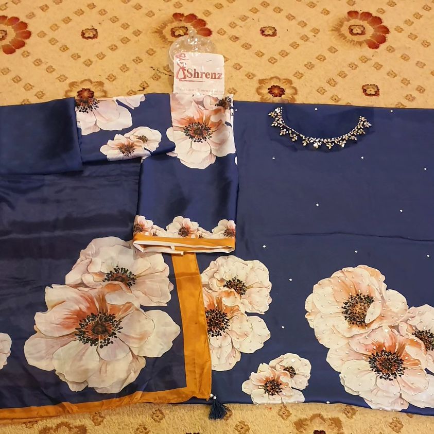 Lulusar Blue Silk Formal Collection Replica