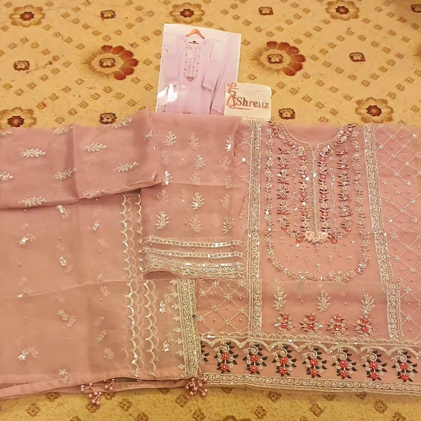 Agha Noor Pink Formal Organza Replica