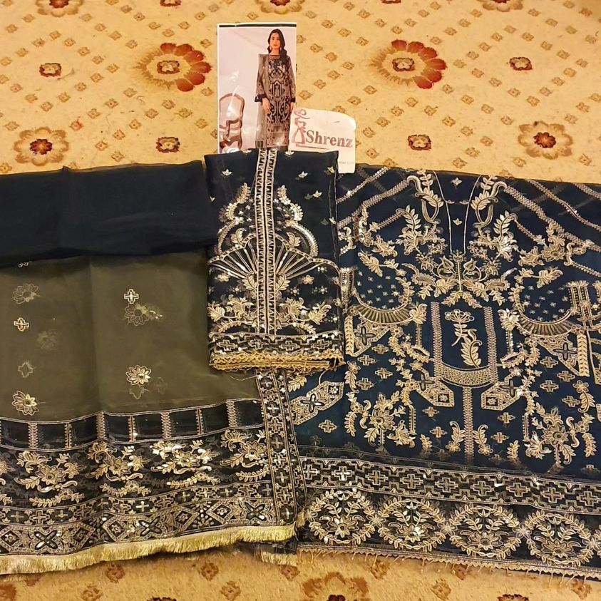 Farasha Blue Formal Collection Organza Replica