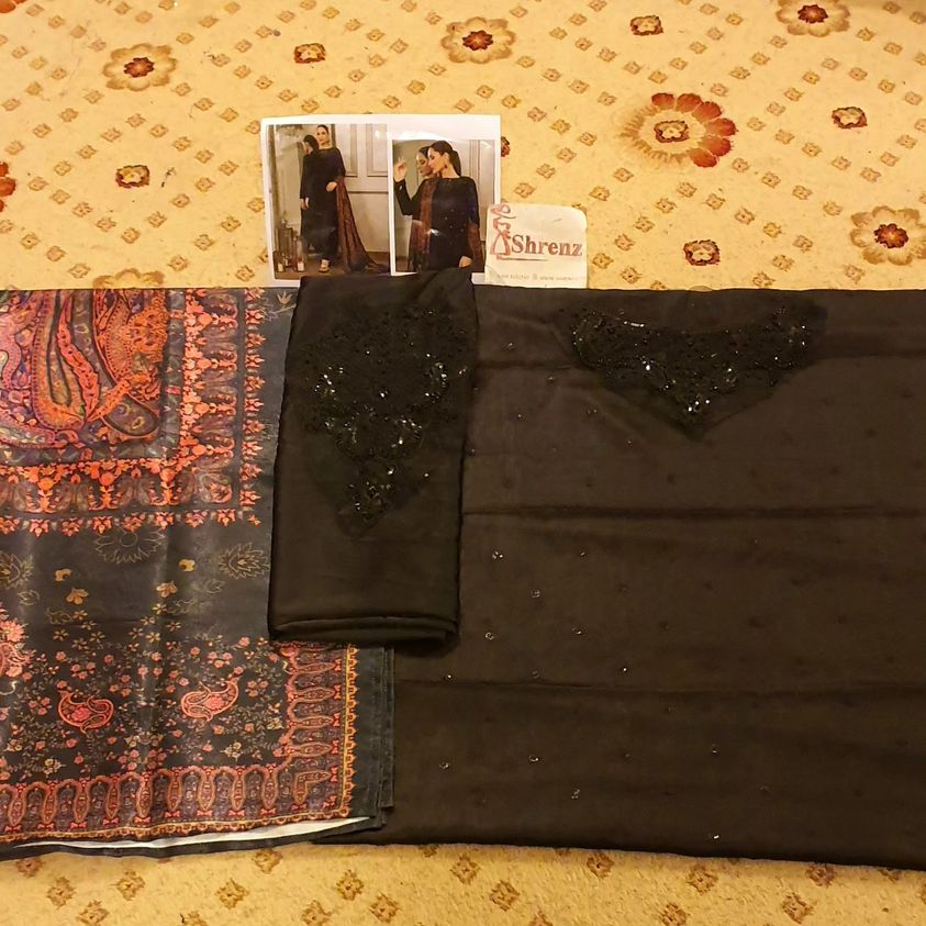 Threads And Motifz Black Formal Collection Silk Replica