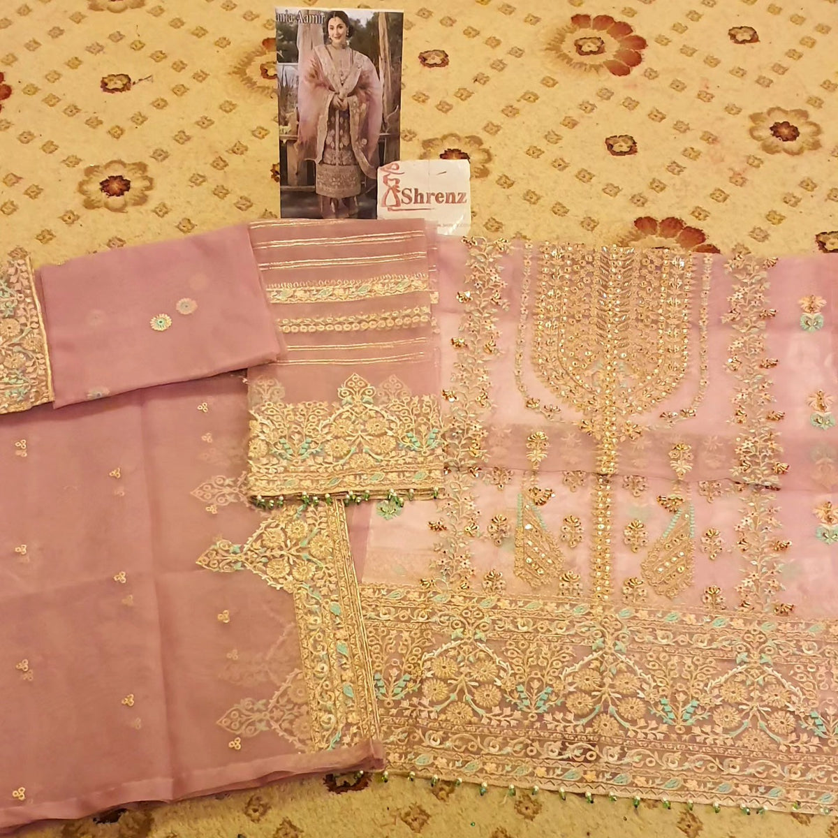 Ali Xeeshan Pink Organza Formal Collection Replica