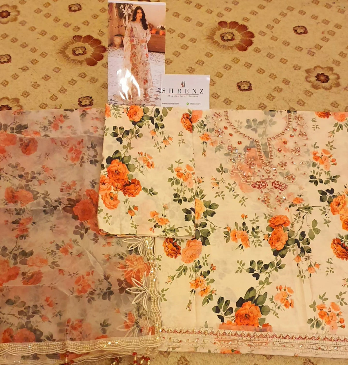 Vanya Off White Printed Lawn Collection Replica