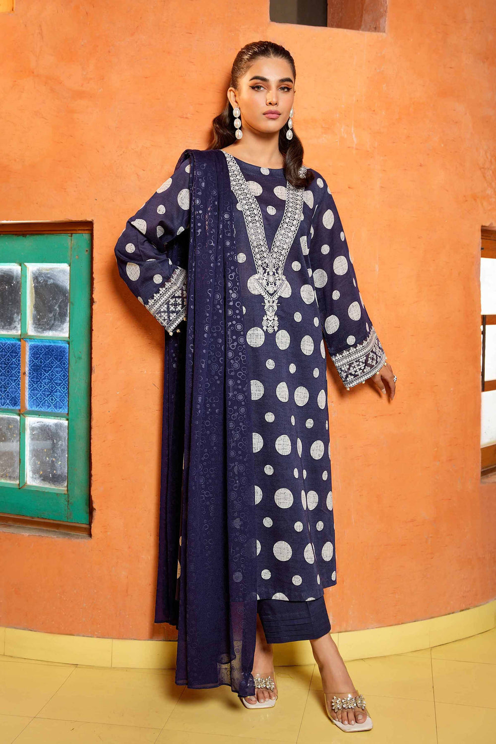 Nishat Linen Blue Printed Lawn Collection Replica