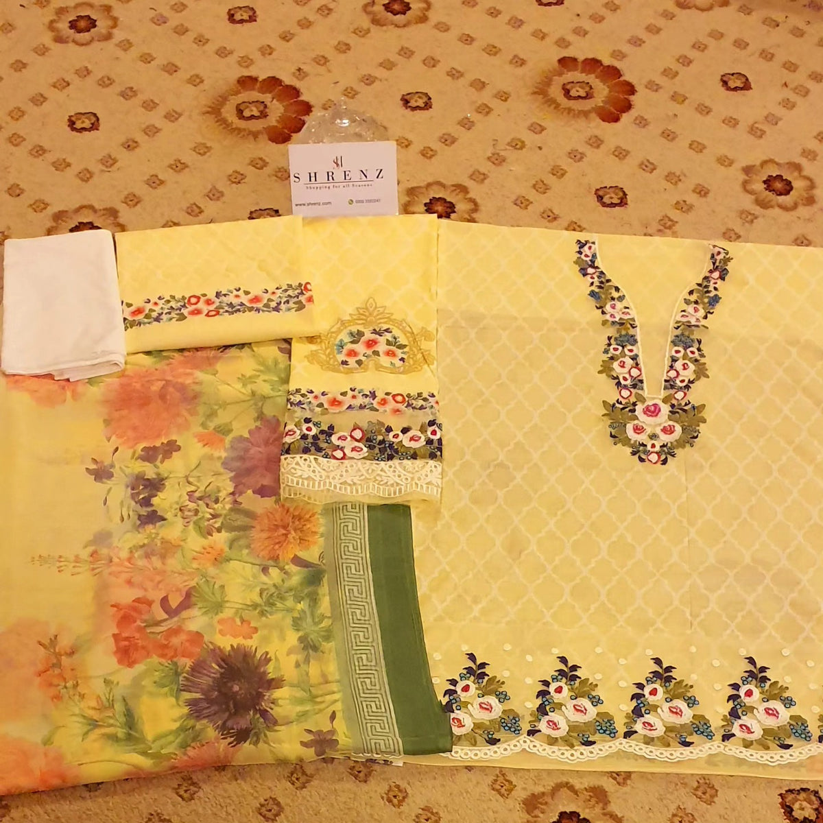 Maria B MPrint Yellow Luxury Lawn Collection Replica