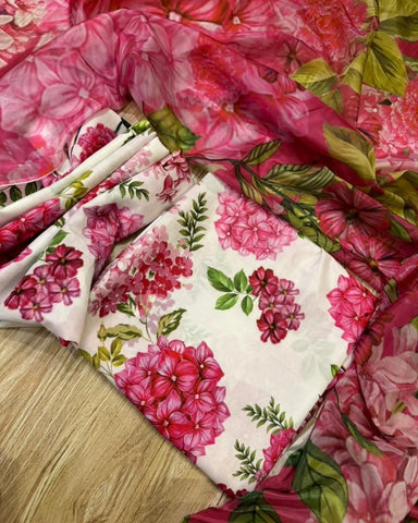 SHRENZ Pink Swiss Lawn Collection Replica