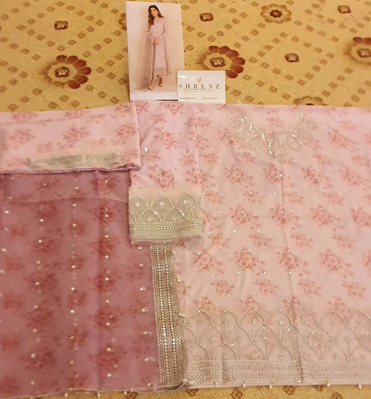 Cross Stitch Pink Swiss Lawn Collection Replica