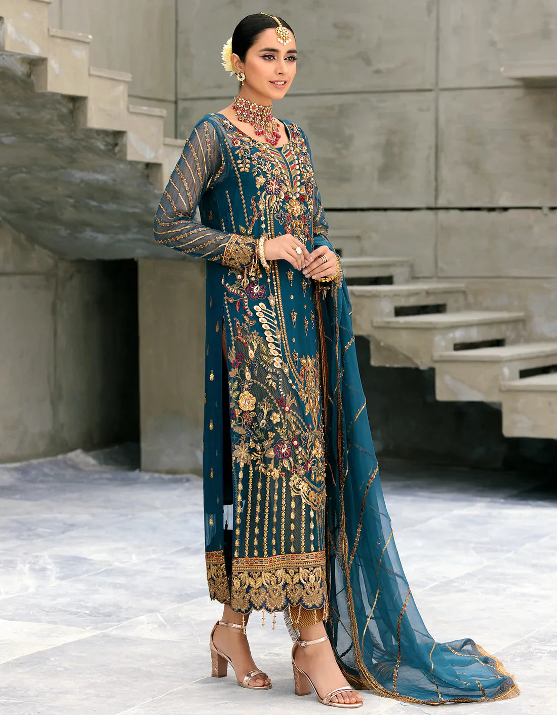 Emaan Adeel Belle Robe Formal Collection Chiffon Replica