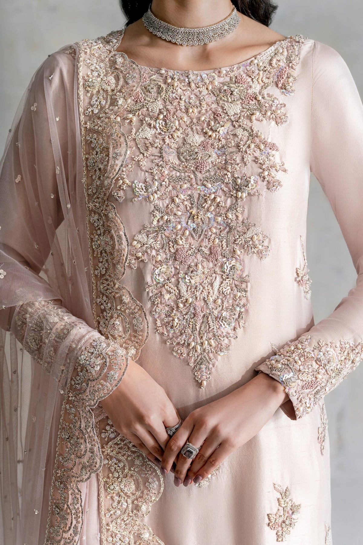 Ammara Khan Pink Formal Collection Organza Replica