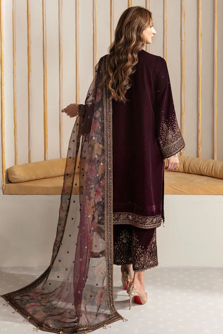 Jazmin Maroon Formal Collection Velvet Replica