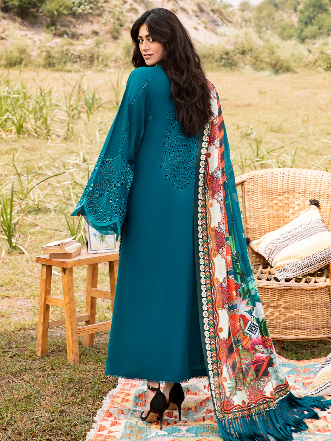 Bin Ilyas Blue Luxury Lawn Collection Replica