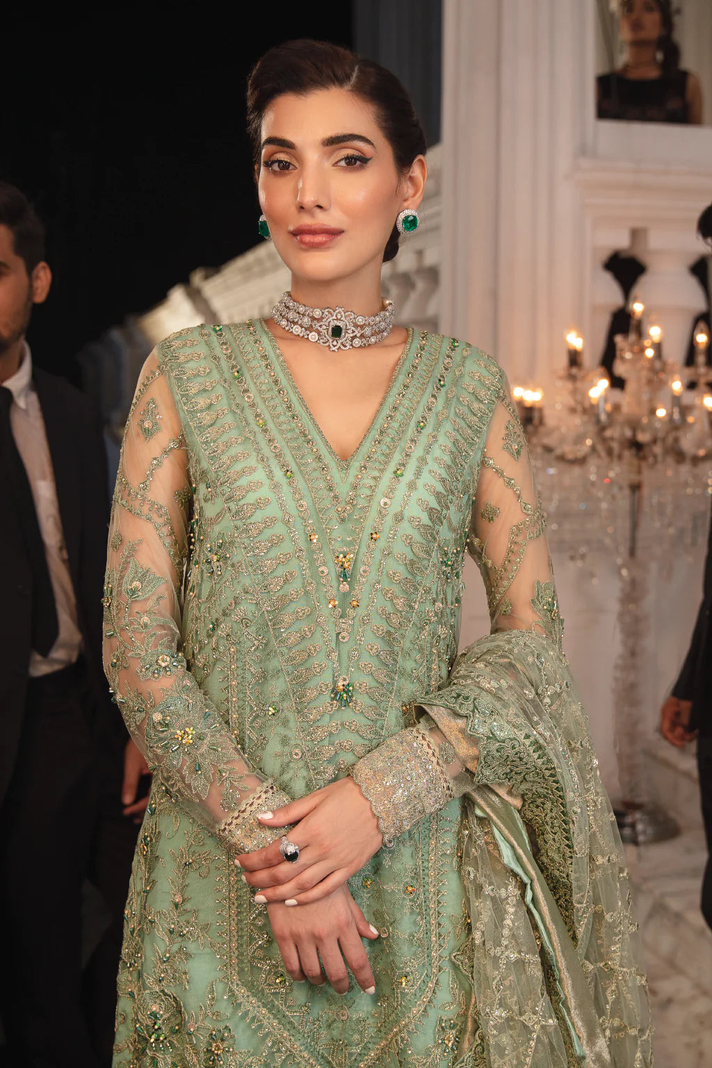 Iznik Green Exclusive Formal Collection Net Replica