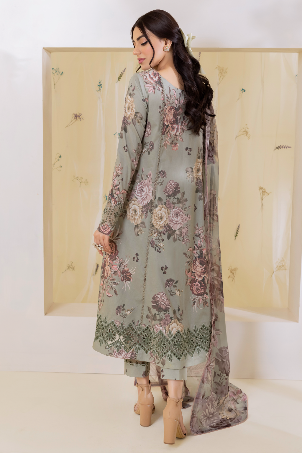 Iznik Sea Green Printed Lawn Collection Replica