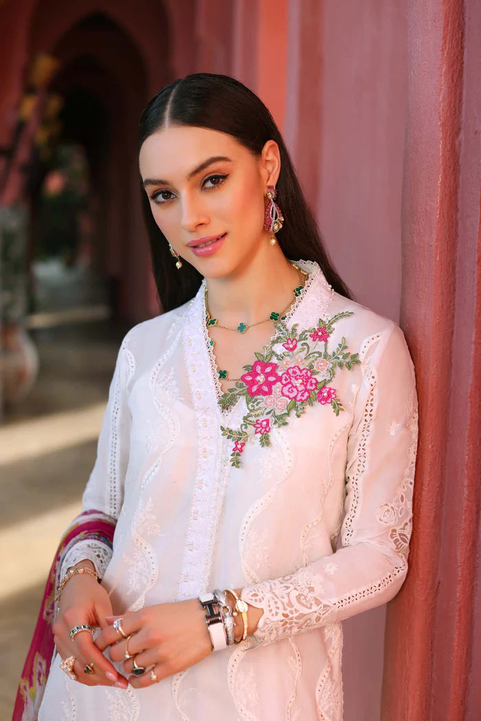 Farah Talib White Luxury Lawn Collection Replica