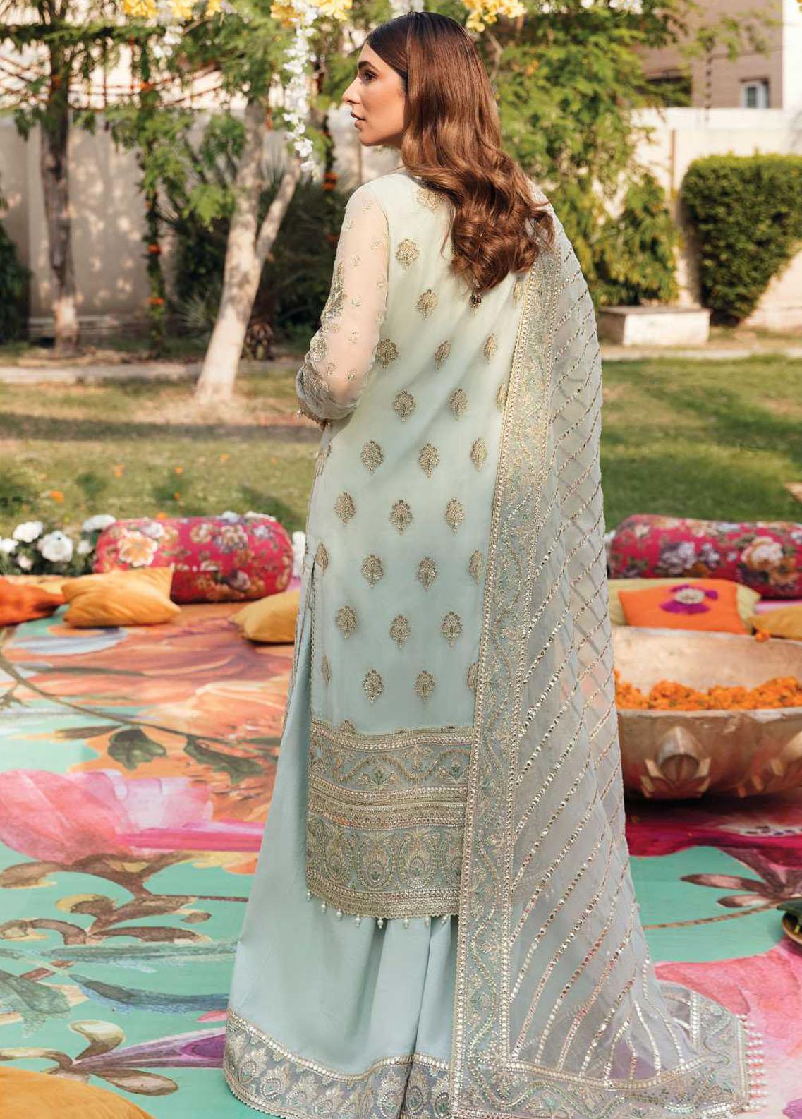 Afrozeh Mint Green Formal Collection Organza Replica