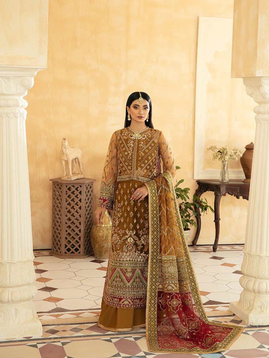 Maryam Hussain Brown Formal Collection Net Replica