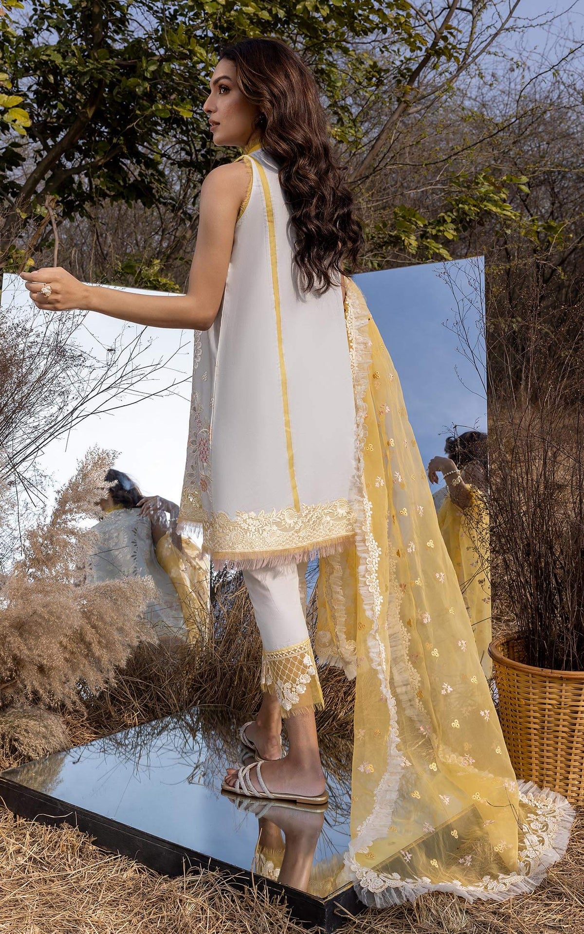 Asifa & Nabeel White Luxury Lawn Collection Replica