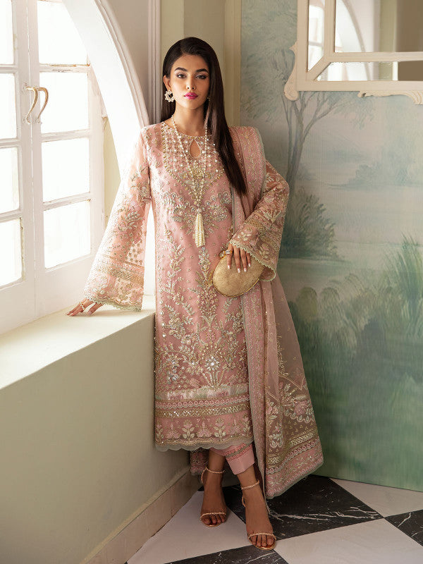 Gulaal Peach Formal Collection Organza Replica