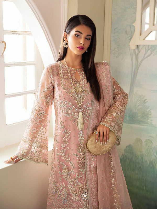 Gulaal Peach Formal Collection Organza Replica