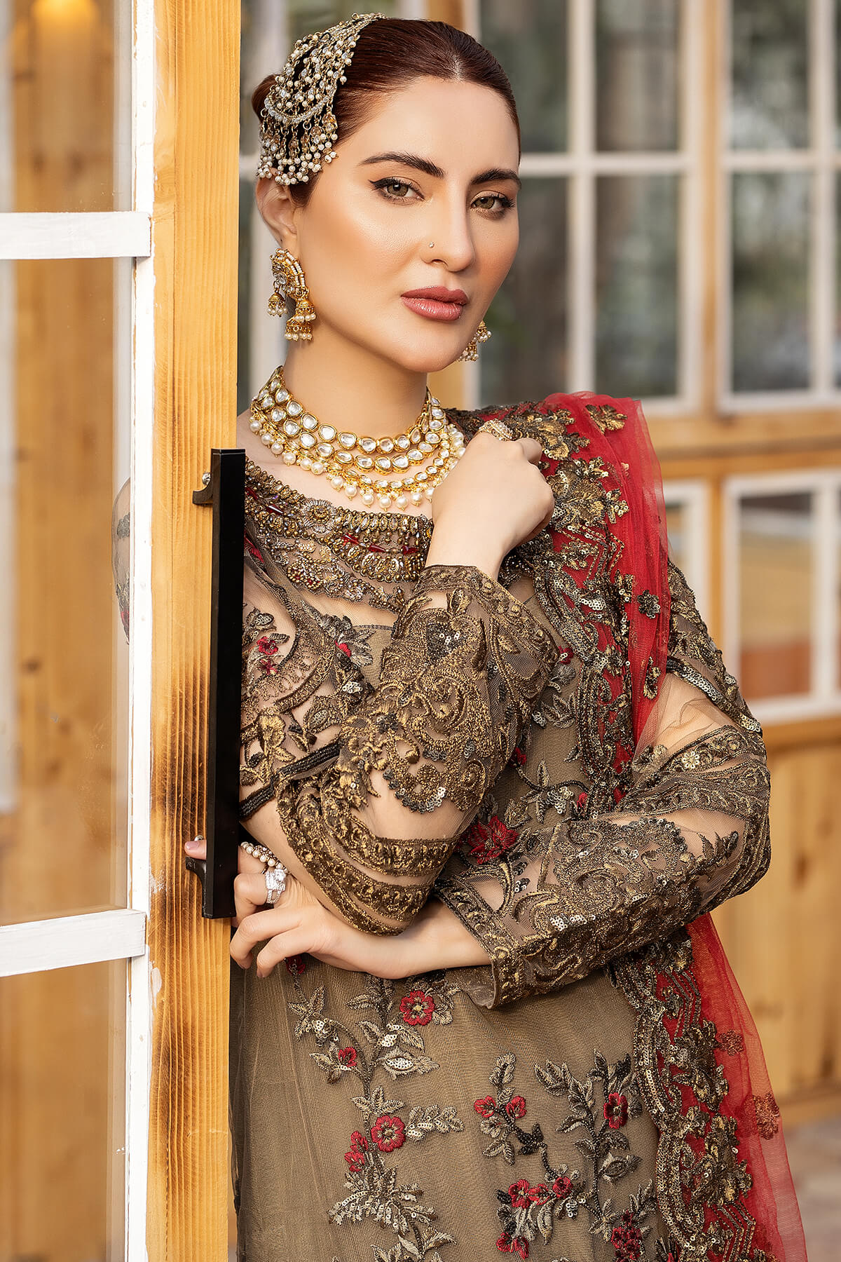 Imrozia Brown Formal Collection Net Replica