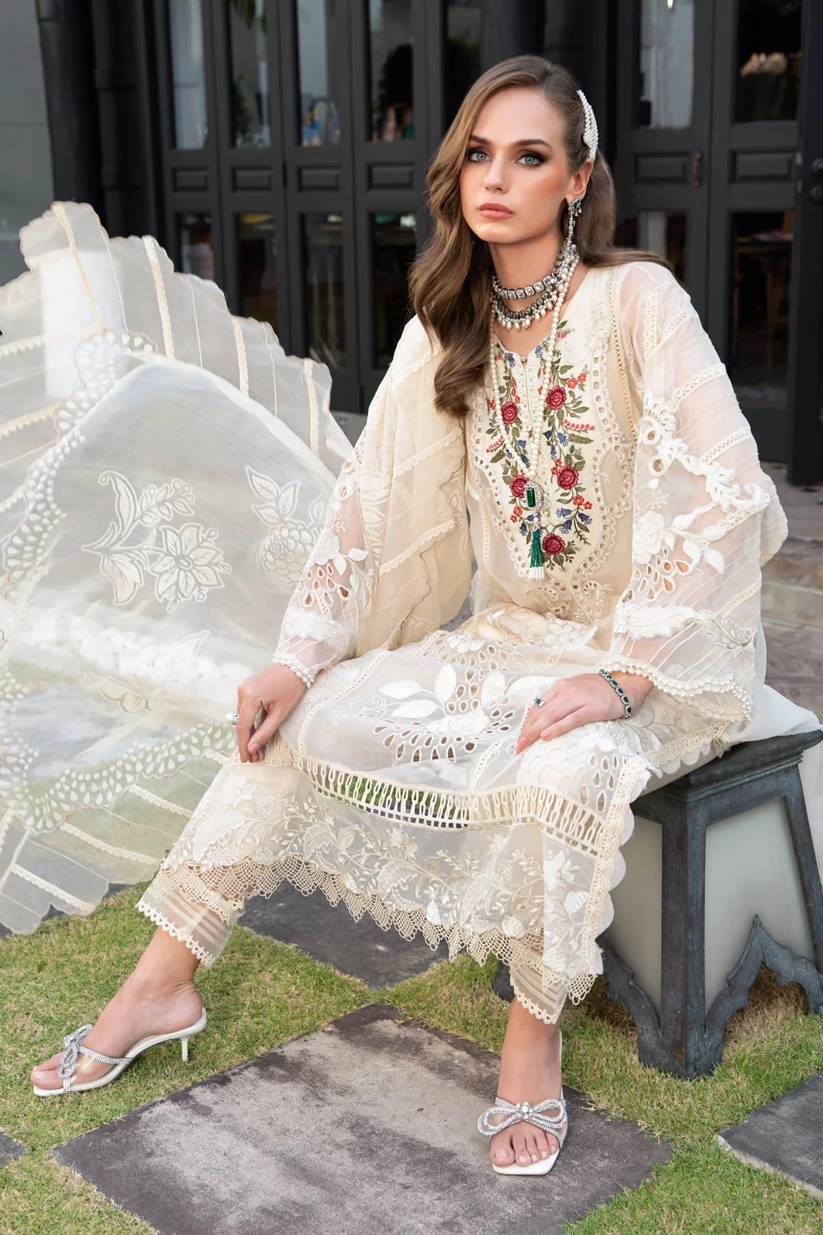 Maria B Skin Luxury Lawn Organza Collection Replica