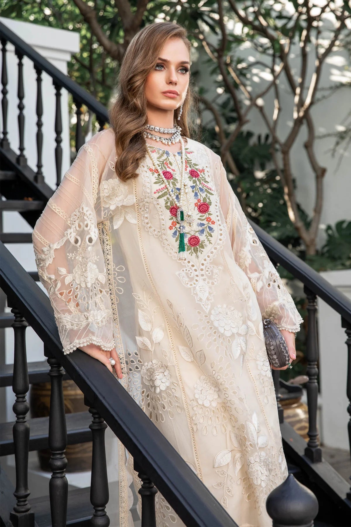 Maria B Skin Luxury Lawn Organza Collection Replica