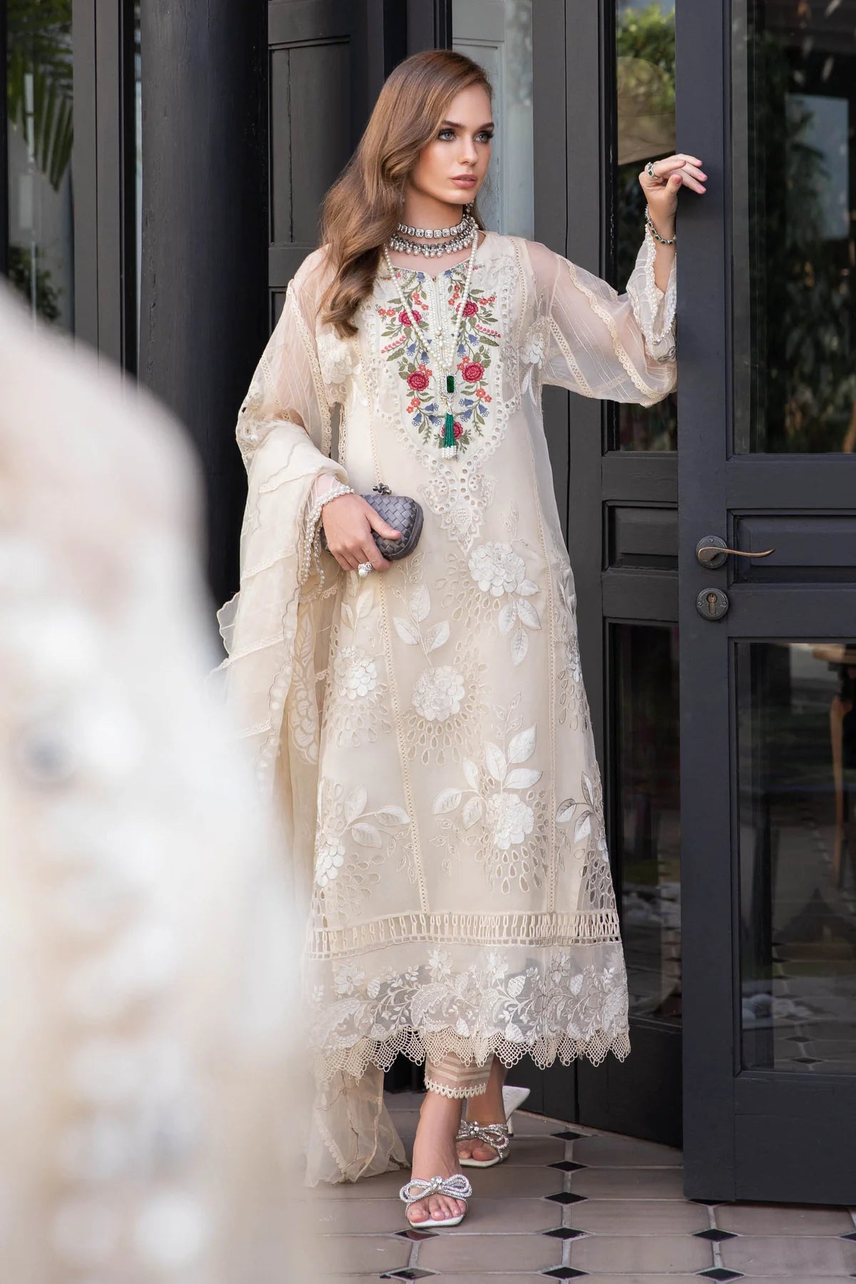 Maria B Skin Luxury Lawn Organza Collection Replica