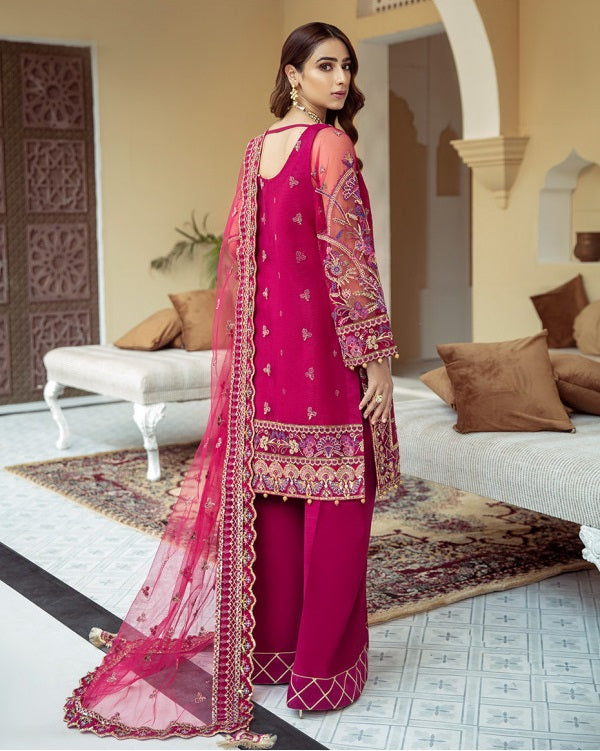 Gulaal Shocking Pink Formal Collection Net Replica