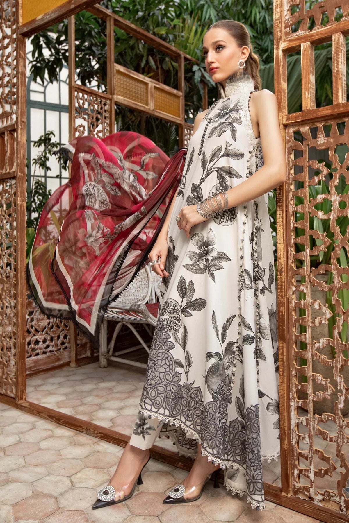 Maria B MPrint White Luxury Lawn Collection Replica