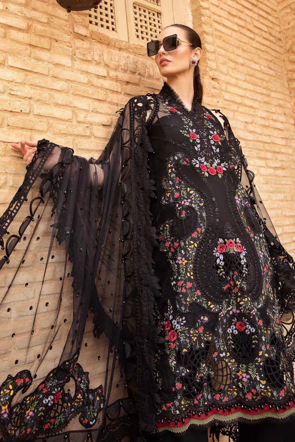 Maria B Black Fancy Lawn Collection Replica