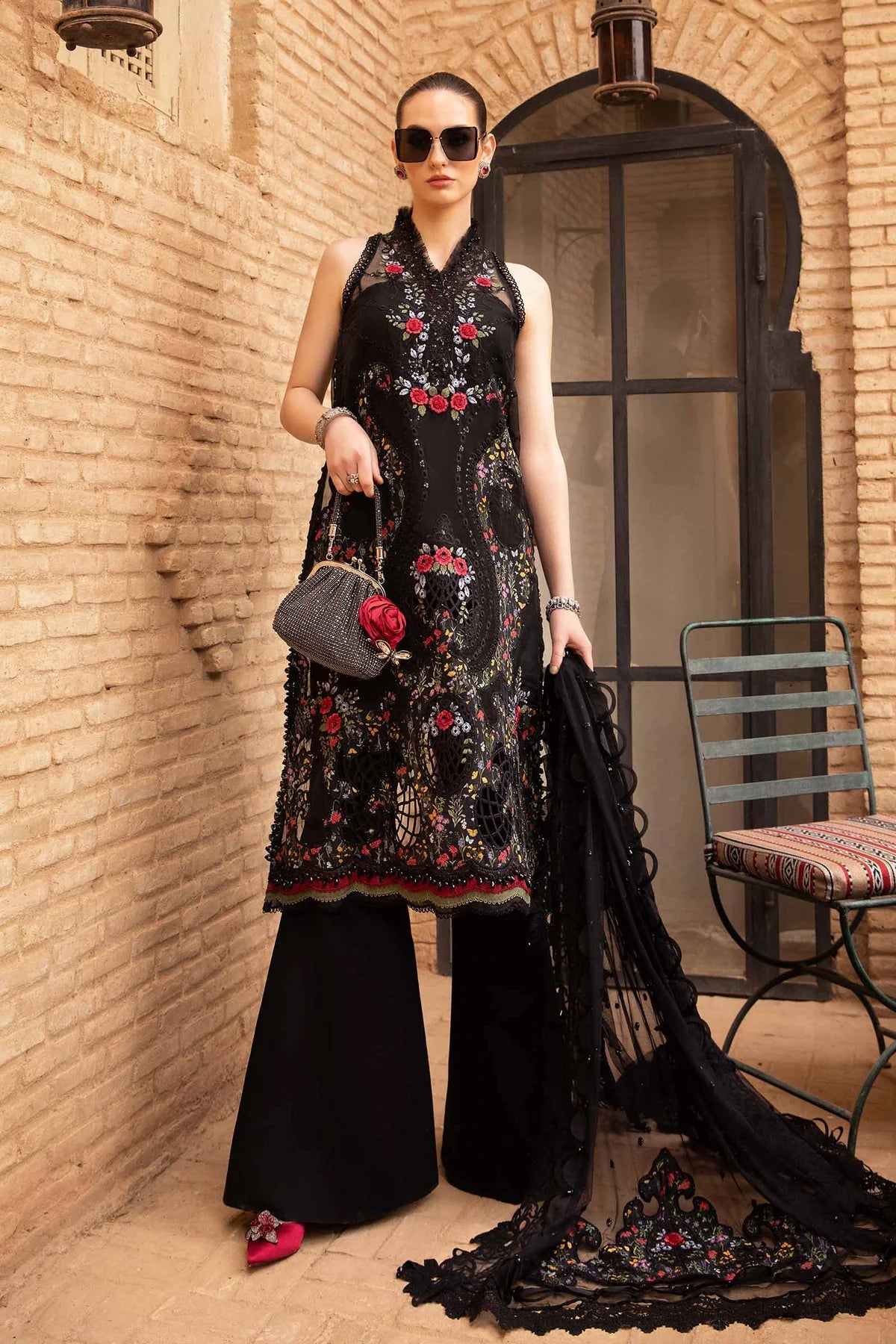 Maria B Black Fancy Lawn Collection Replica