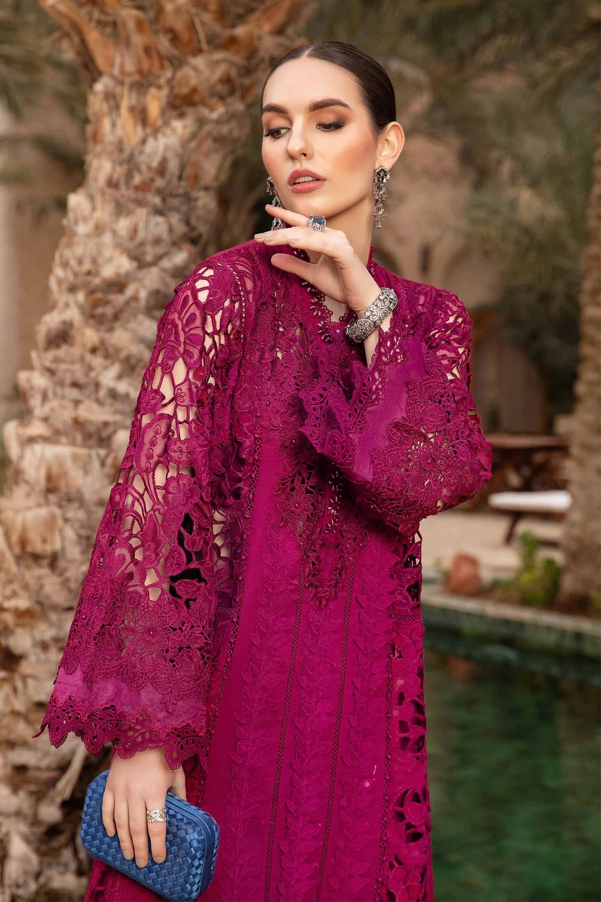 Maria B Red Luxury Lawn Collection Replica