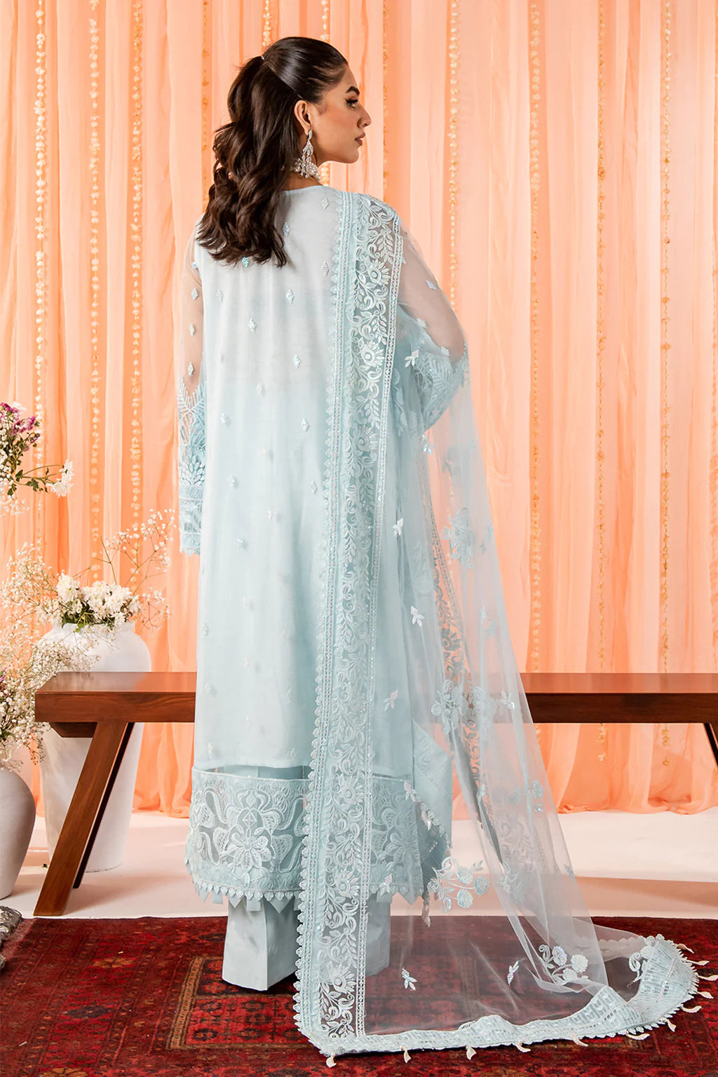 Neeshay Blue Formal Collection Organza Replica