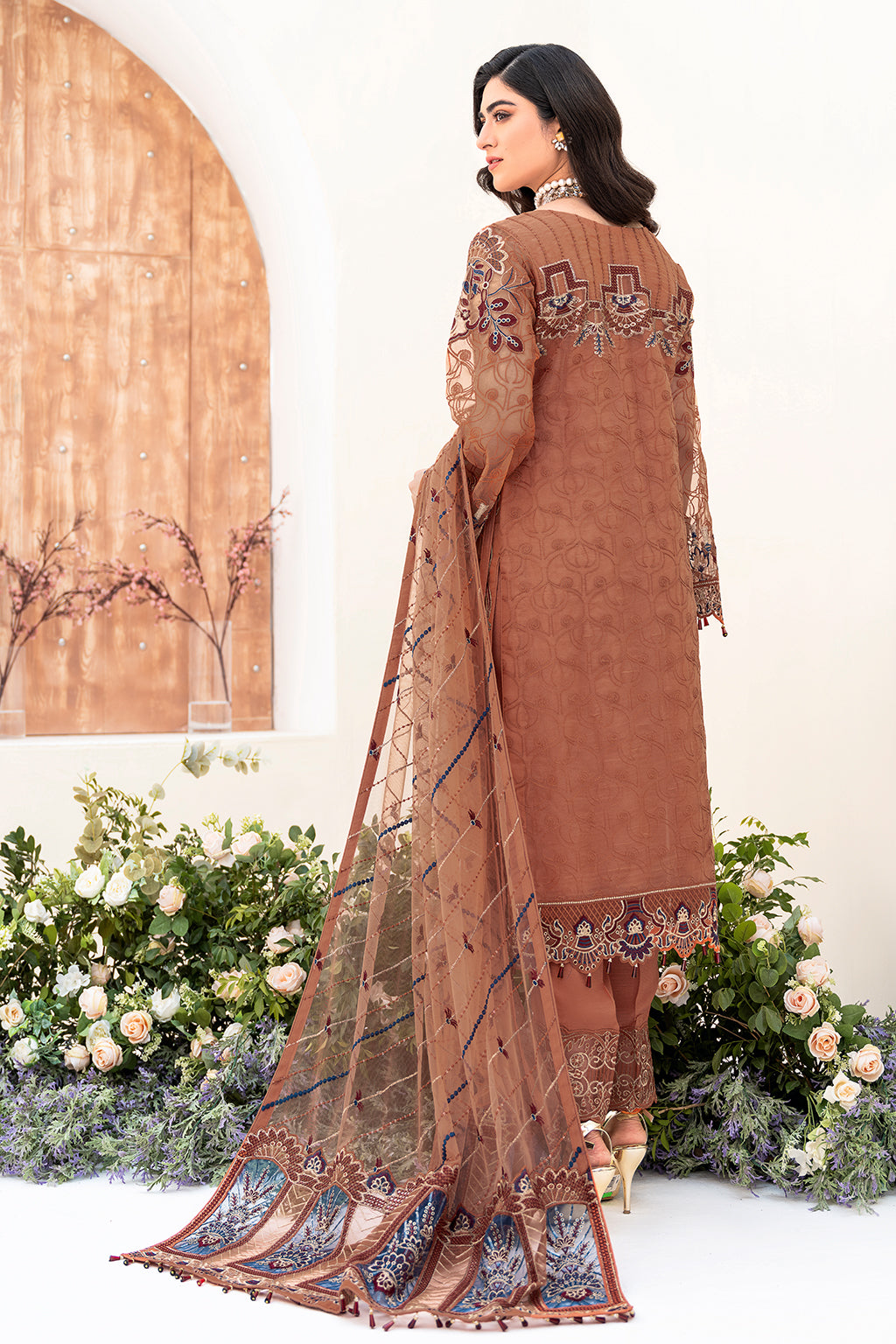 Ramsha Orange Formal Collection Organza Replica