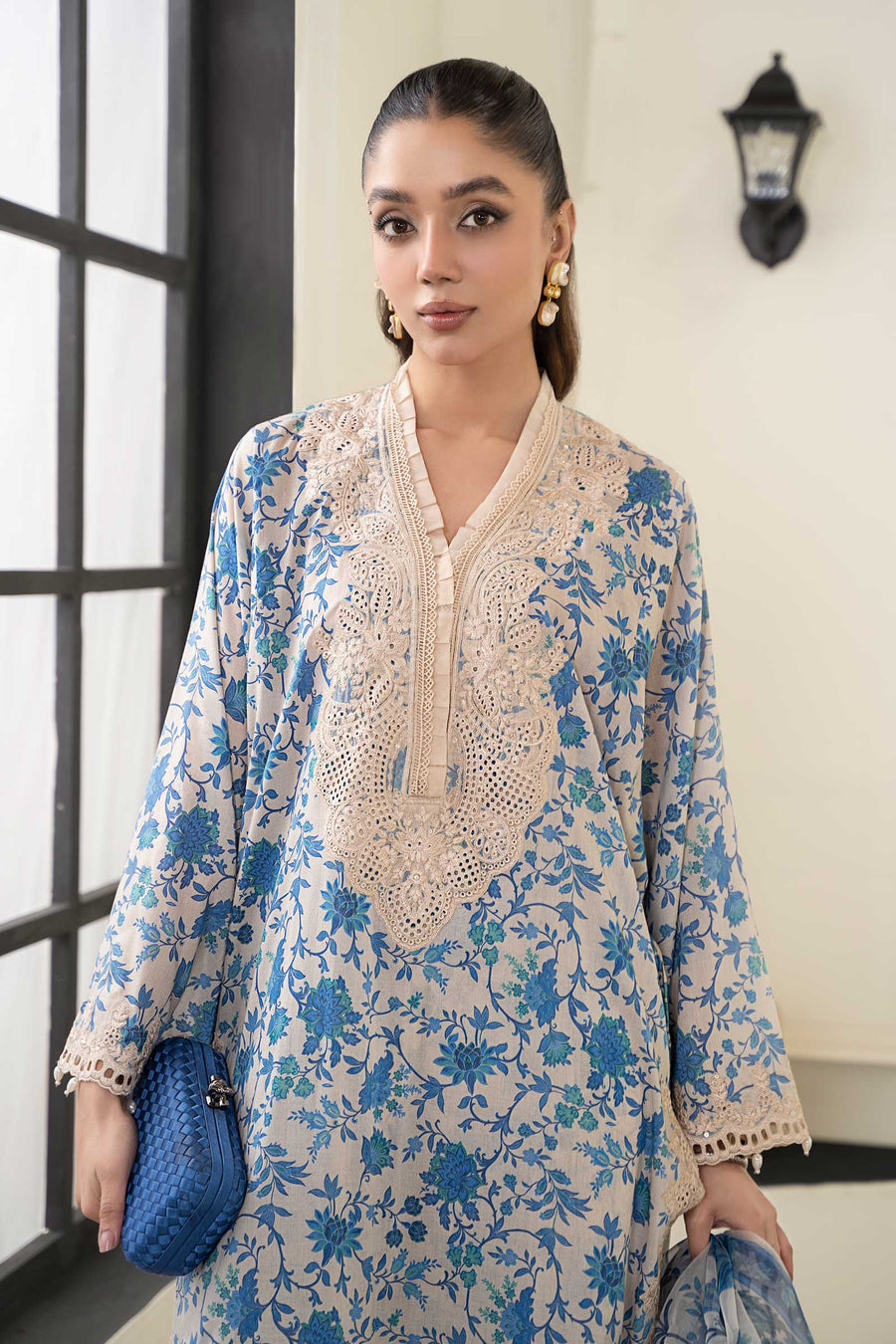 Maria B Blue MPrint Lawn Collection Replica