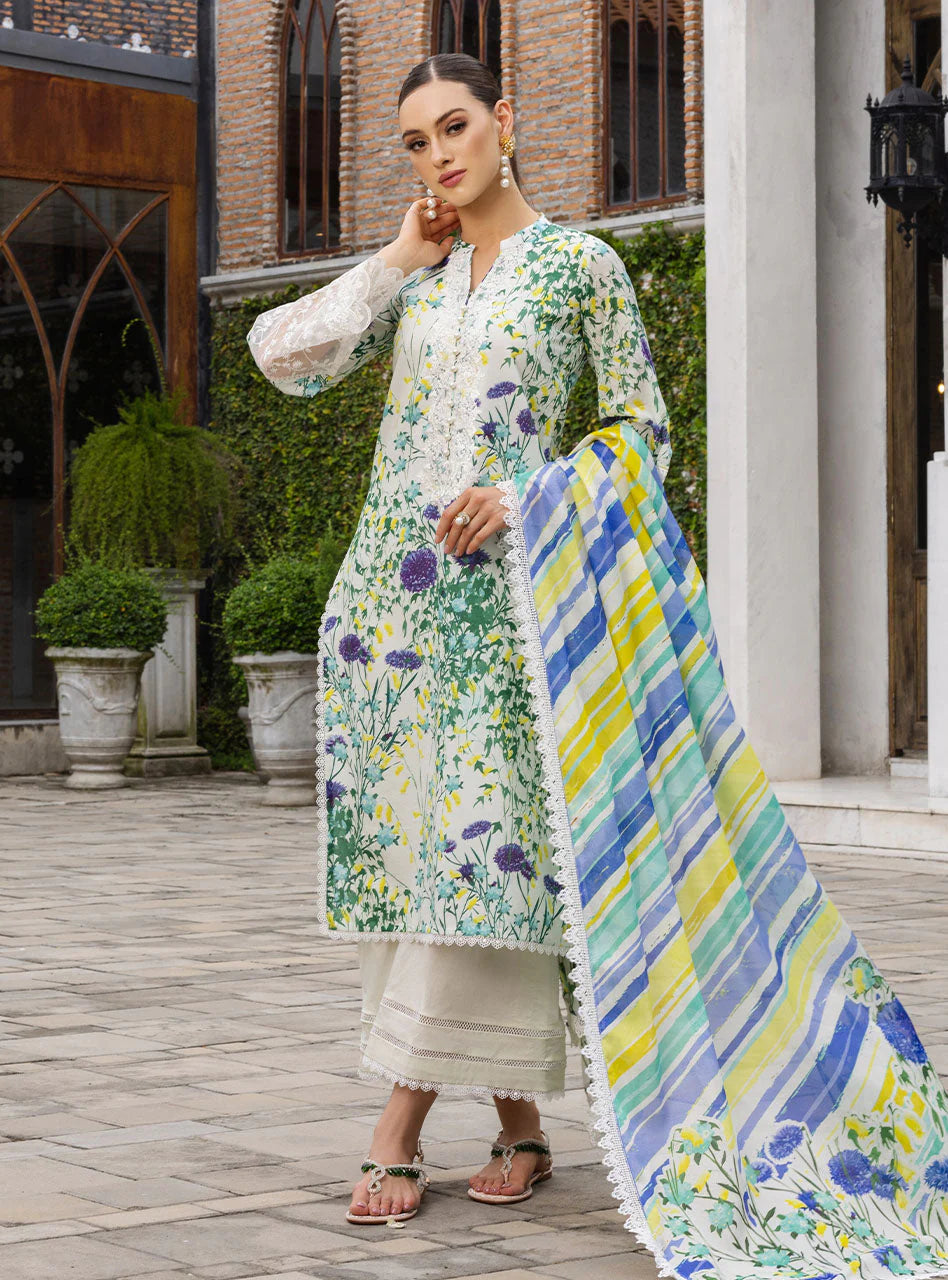 Zainab Chottani White Printed Lawn Collection Replica