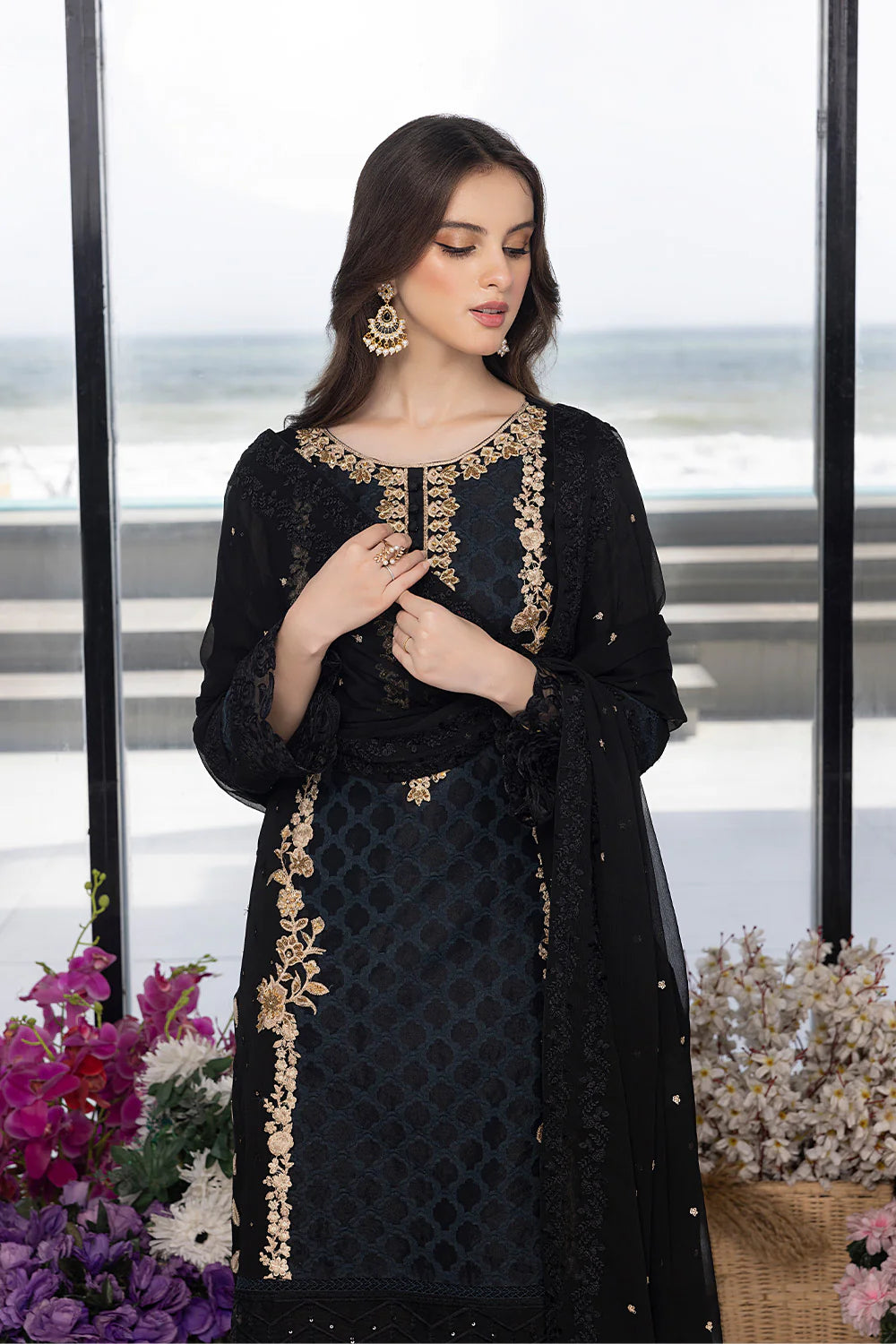 Azure Black Formal Collection Chiffon Replica