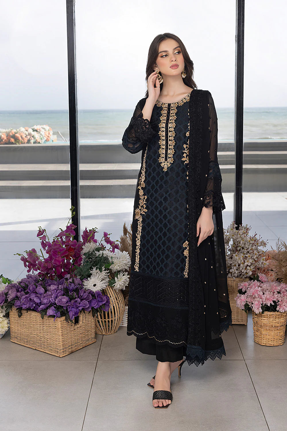 Azure Black Formal Collection Chiffon Replica