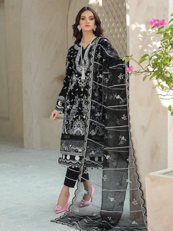 Gulaal Black Organza Formal Collection Replica