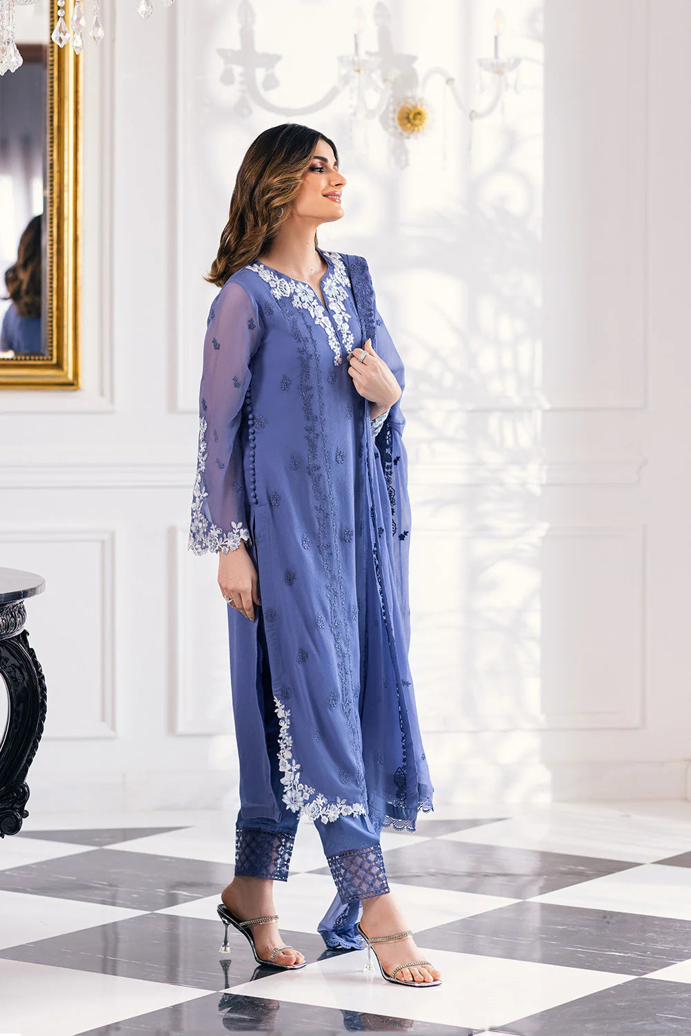 Azure Blue Formal Collection Chiffon Replica