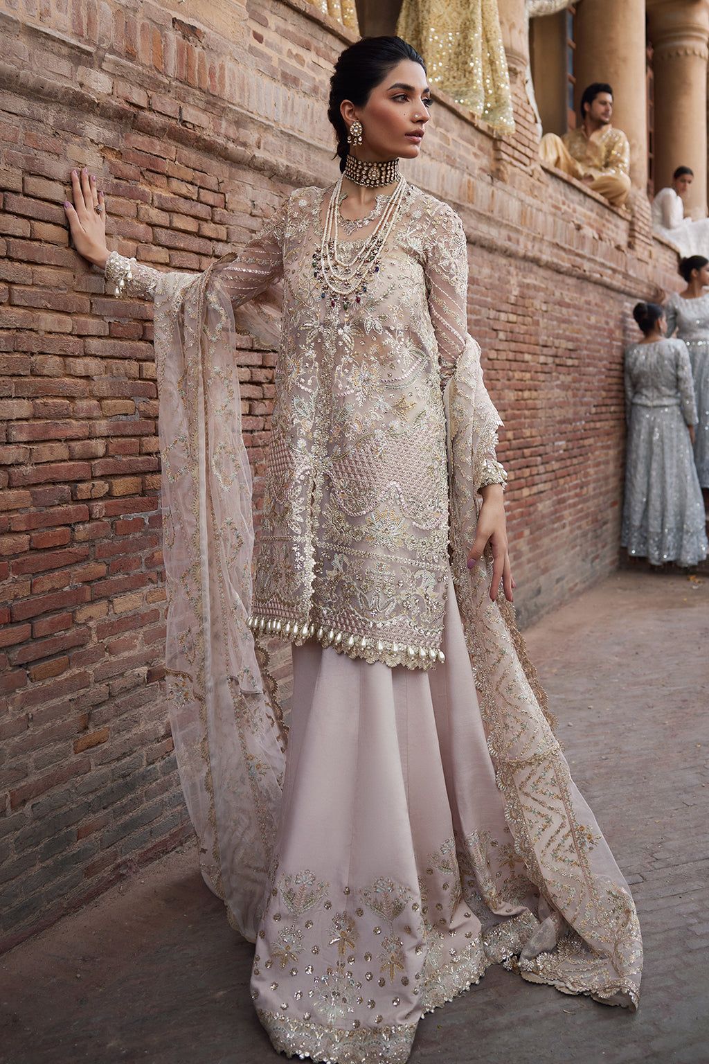 Afrozeh Peach Formal Collection Organza Replica