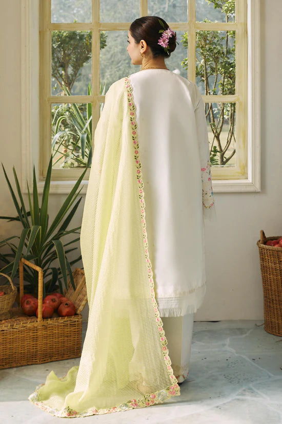 Zara Shahjahan White Luxury Lawn Collection Replica