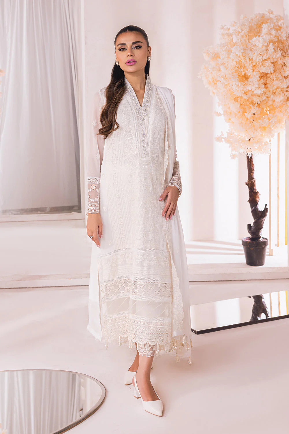 Azure White Formal Collection Chiffon Replica