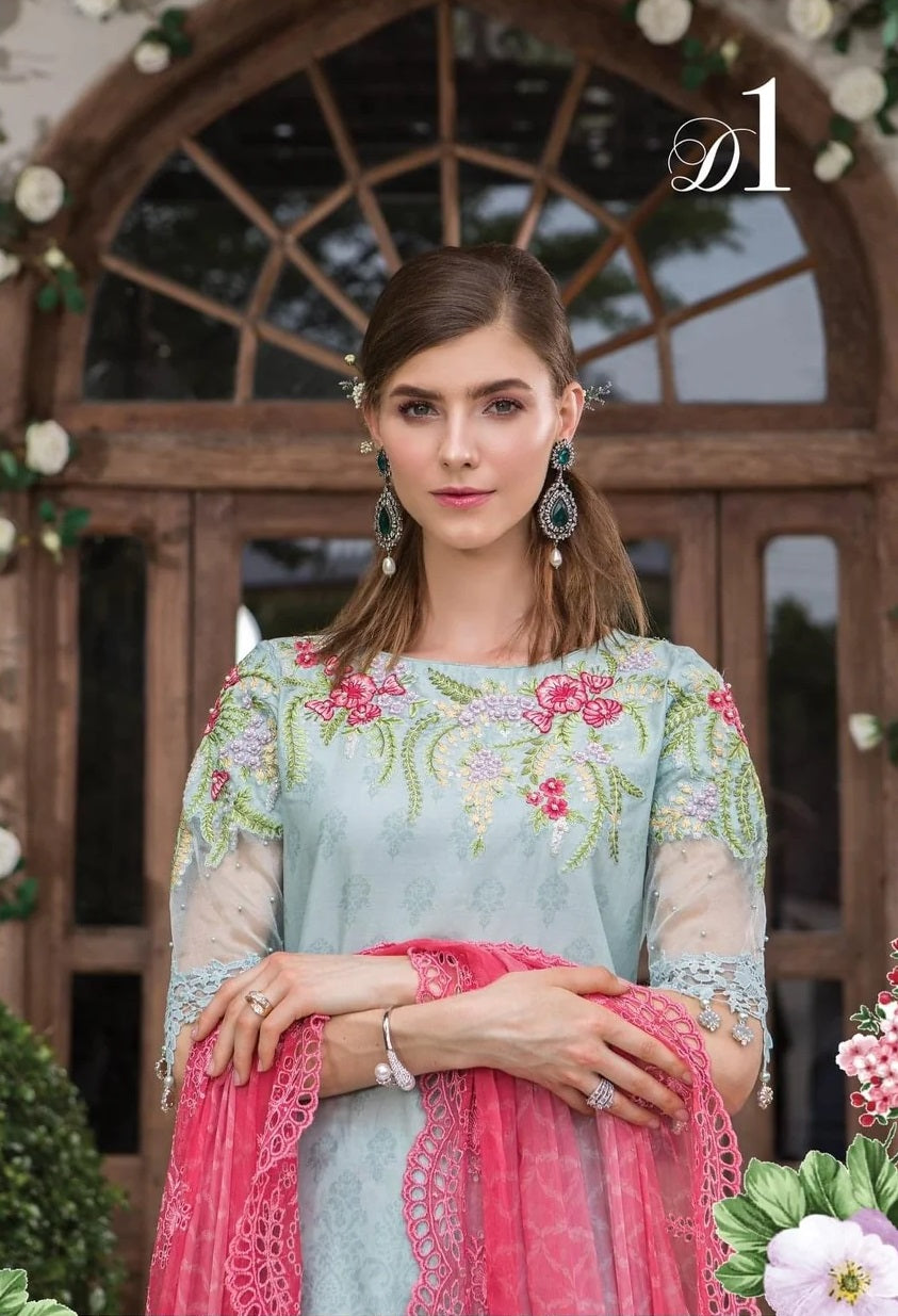 Maria B Seagreen Luxury Lawn Collection Replica