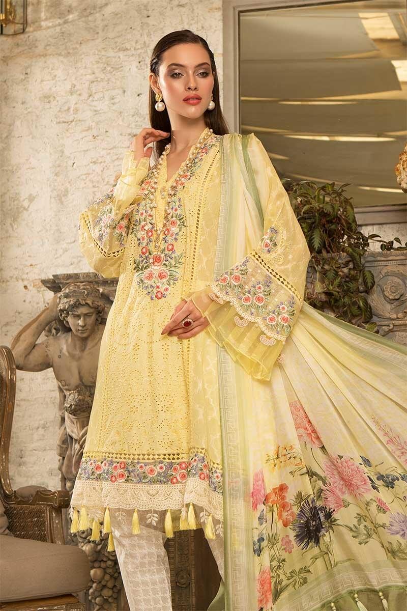 Maria B MPrint Yellow Luxury Lawn Collection Replica